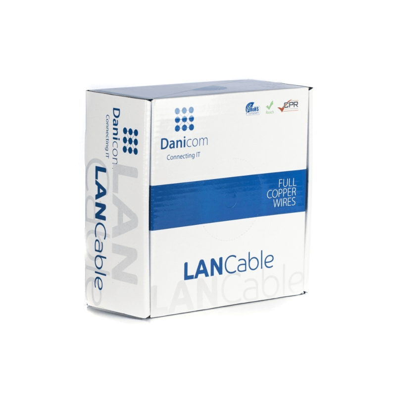 Cavo DANICOM CAT6 UTP 100 m su rotolo rigido - LSZH (Dca)
