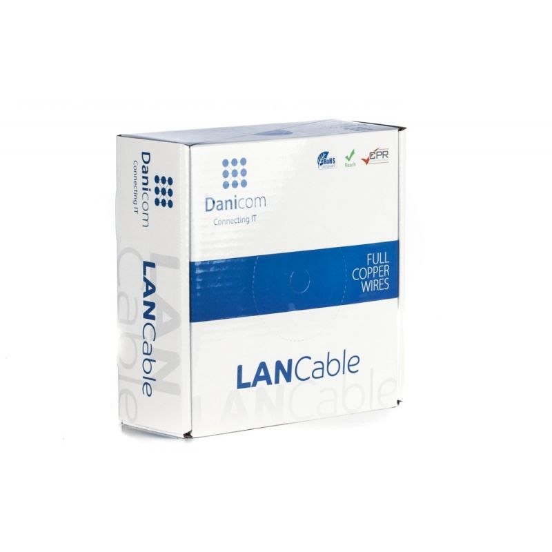 Cavo DANICOM CAT6 UTP flessibile da 50 m in rotolo - PVC (Fca)
