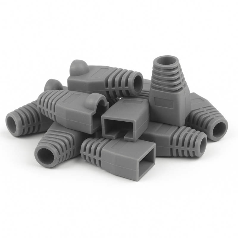 DANICOM guaina per cavo RJ45 grigia grande - 10 pezzi