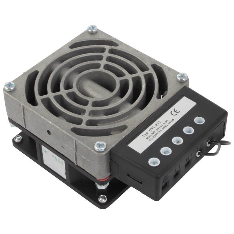 Riscaldatore per armadi da esterno da 100W con ventola