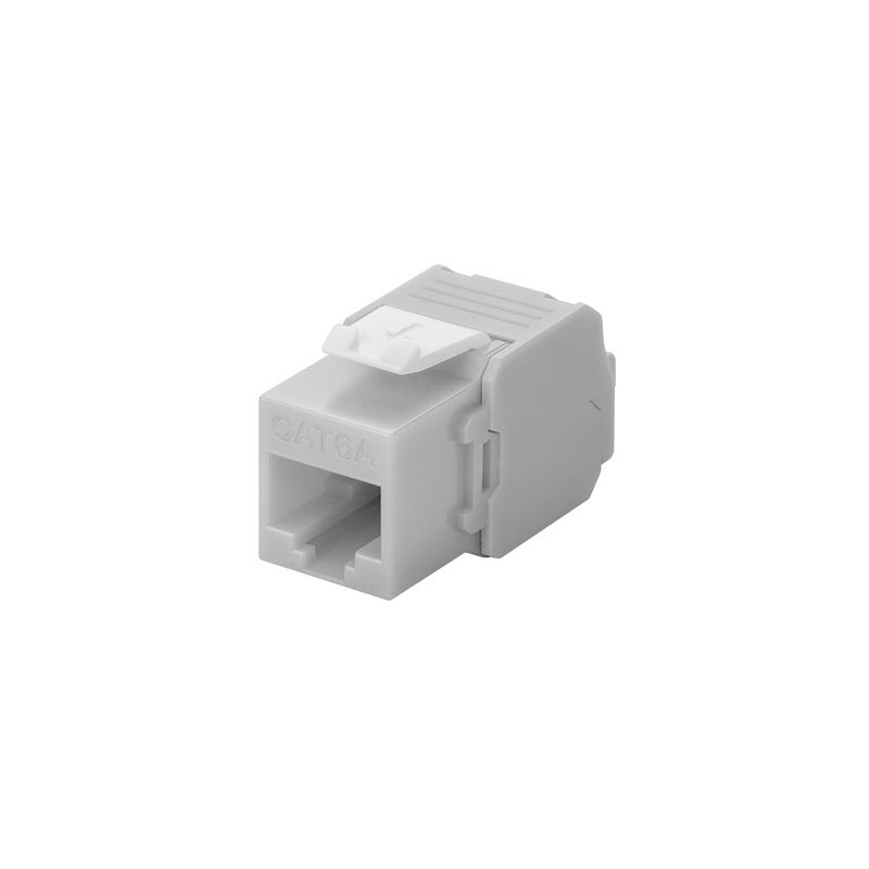 Connettore Keystone CAT6a UTP - Senza attrezzi - Grigio