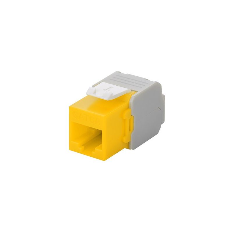 Connettore Keystone CAT6a UTP - Senza attrezzi - Giallo
