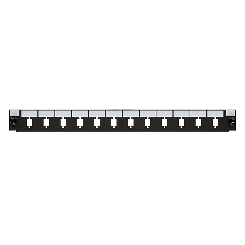 Connettore frontale LC/SC a 12 porte nero duplex/simplex, adatto per vassoio universale in fibra ottica