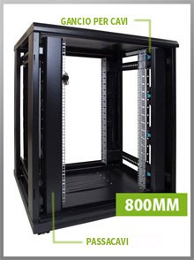 Armadio server largo 800 mm